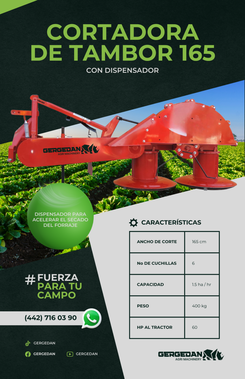 CORTADORA DE TAMBOR 165